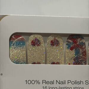 NWT Color Street "Take My Hand" Red White Blue Nail Strips